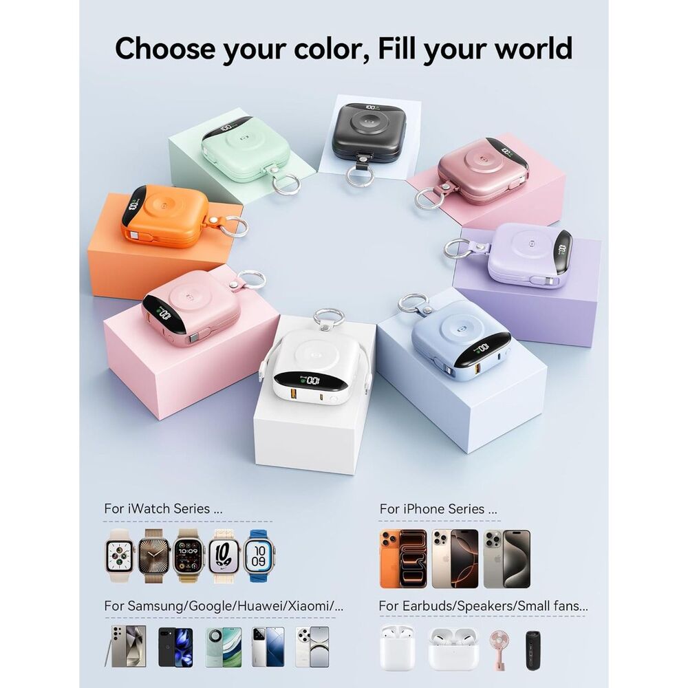 New Portable Charger 10000mAh 22.5W Power Bank for iWatch ONLY